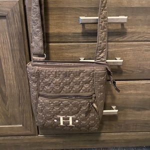 Monogram “H” Gray Thirty-One Crossbody Bag